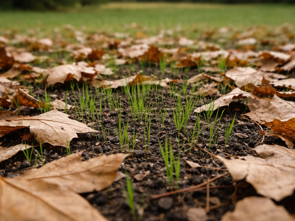 Feuilles mortes sur semis de gazon : quoi faire tout de suite
