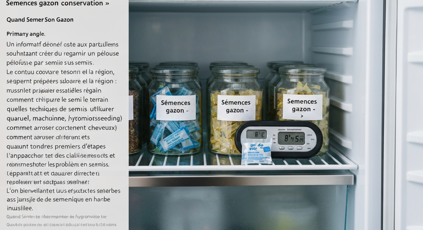Semence gazon conservation : guide pratique, tests et conseils